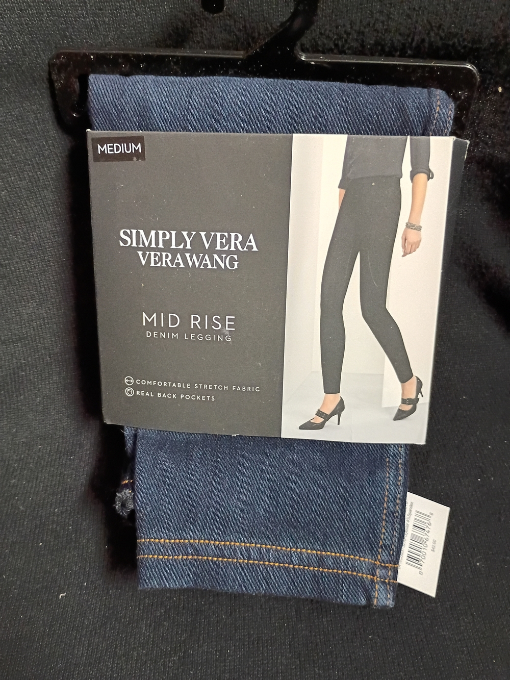 *NWT* Simply Vera Vera Wang High Rise Denim Leggings - Dark Blue Denim